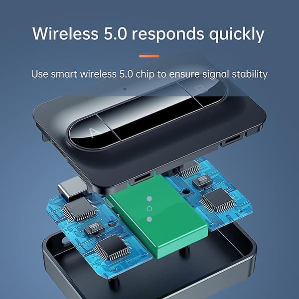 Bluetooth-adapter, trådlös ljud-Bluetooth-adapter med 3,5 mm D