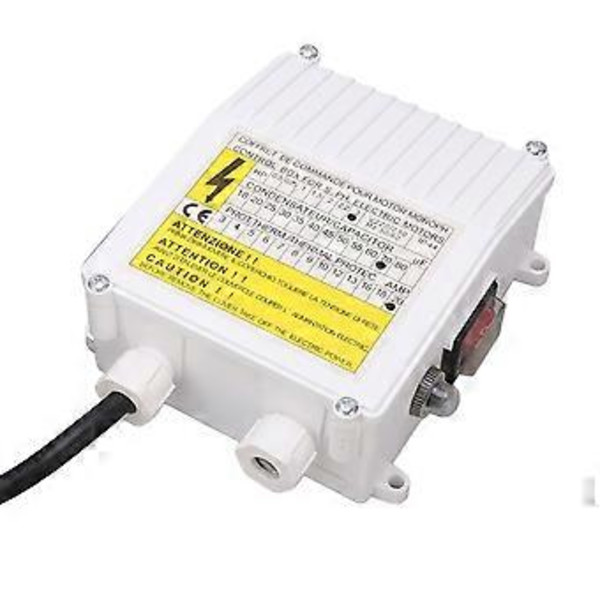 Kontrollbox för djupbrunnspump Hushåll 3.0HP Nedsänkbar strömbrytare 2.2KW 70uf 20A EU-kontakt 220V ( )