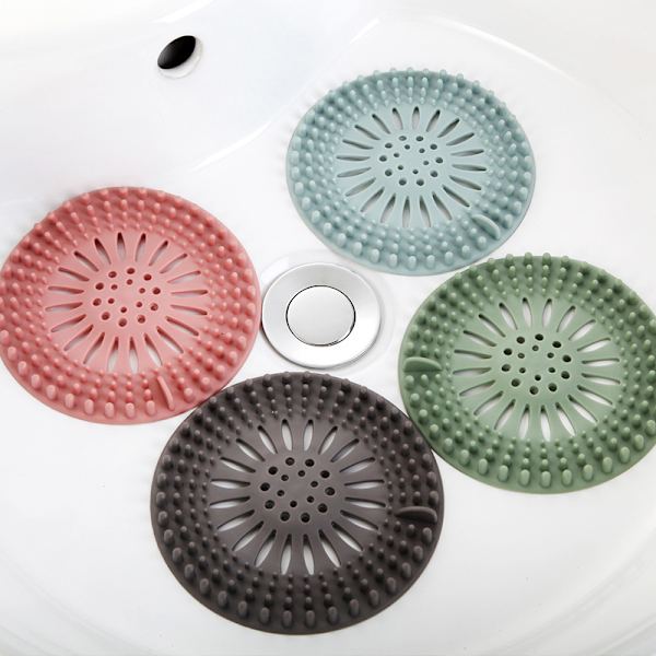 4-pack, silikonsilikon för diskbänk, golvbrunn, rosa, blå, grön, G