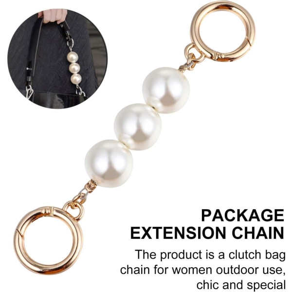 Bag Chain Strap Extender Imitation Pearl Bead Replacement Chain S