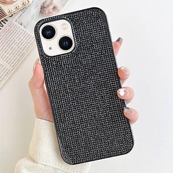 Solid Color Diamond TPU-telefondeksel for iPhone 14 Pro Black