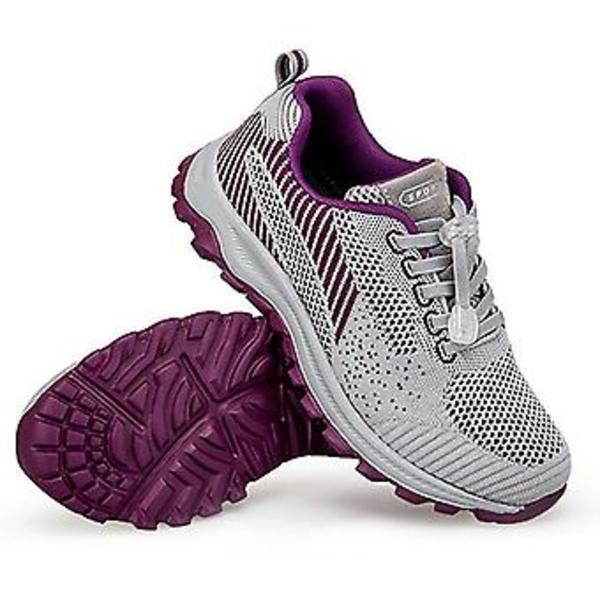 Damskor för löpning med andningsbart nät, halkfria sneakers för fitness, sport, gym, jogging, tennis (38 grå)