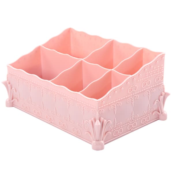 Blommig kosmetikförvaringslåda, rosa