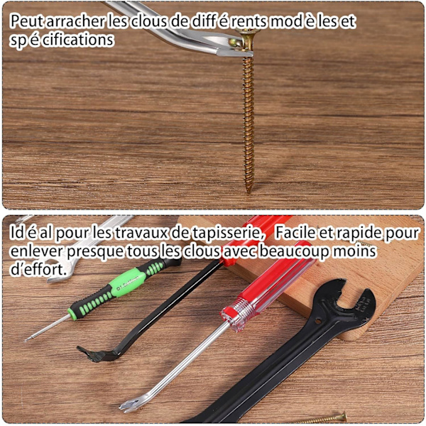U-formad nagelavdragare Tacklyftare Klädsel Nageldragare 19cm