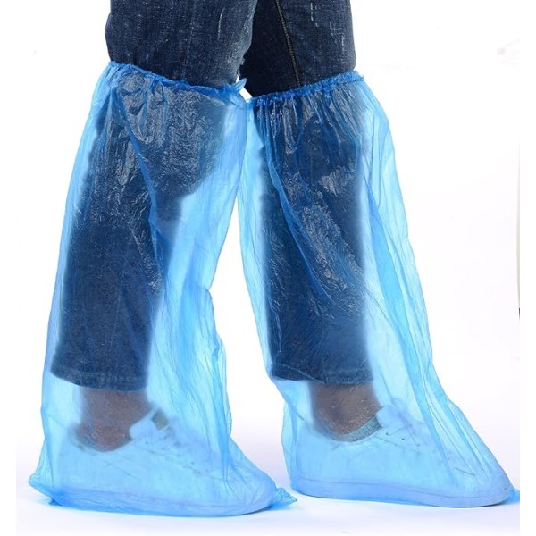 10 par blå engångsskoöverdrag Vattentäta skoöverdrag fo