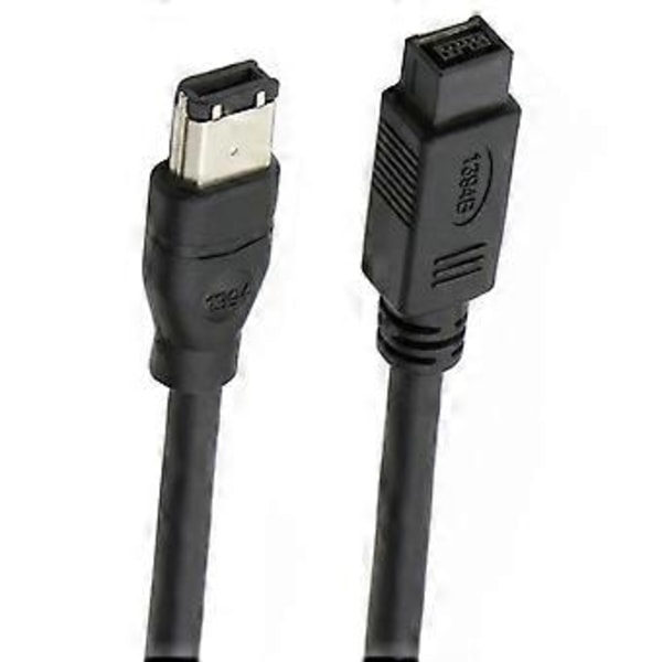 Firewire IEEE 1394 Adapterkabel 6-Pin till 9-Pin Kontaktkabel för Anslutning av Skrivare Skannrar Hårddisk 4.5M