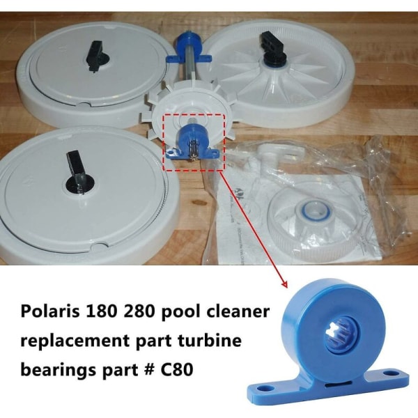 C80 Set med 2 Kullager Poolbottenrengöringsrobot Ersättning