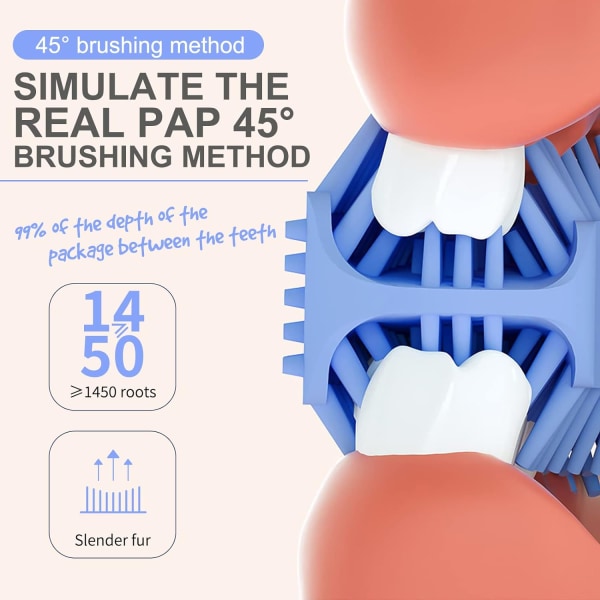 U-formad barntandborste, 360° oral rengöringstandborste med mjuk