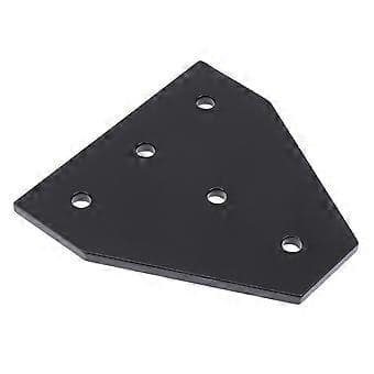 Aluminium Flad Samlingsplade T Form Til 3D Printer Dele Tilbehør Sort 12 x 12 x 0,4 Cm Forbindelse 1 Sæt