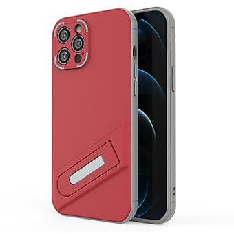 Støtsikkert Slim-deksel for iPhone 13 12 Pro Max med stativ Red