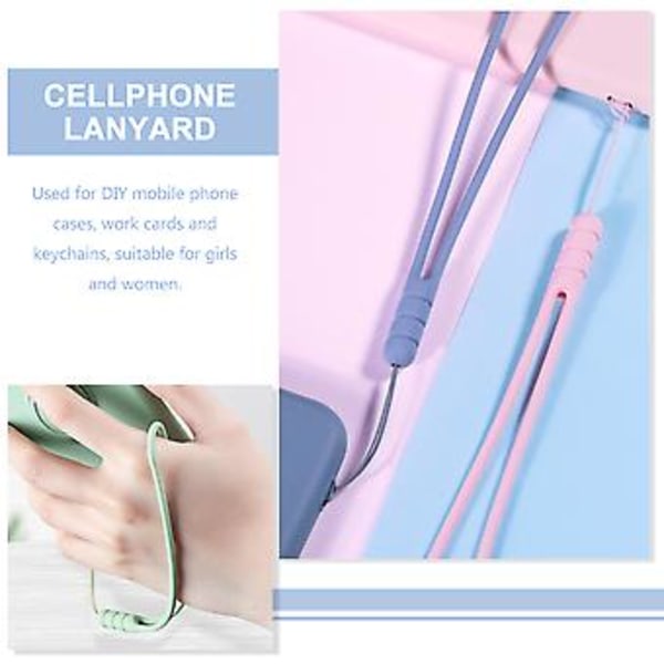 8 st Mobiltelefonband Handledsband Typ Halsband Snygga Hängande Kedjor Mobiltelefonband Telefonhängande Kedja