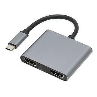 Type C til dobbelt HD Multimedia Interface Adapter 4K 60hz til OS Tablet Pro Air 2020 2019 2018 til Dell XPS 13 15 ( )