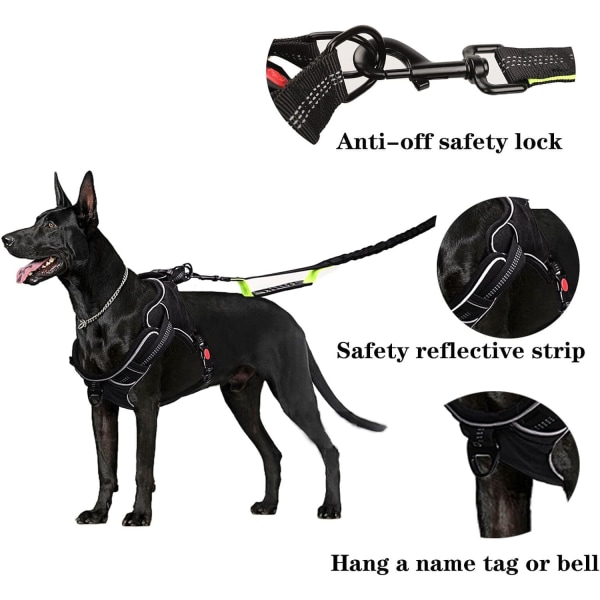 Hundsele, Anti Pull Dog Sele, Justerbar Reflexsäkerhet