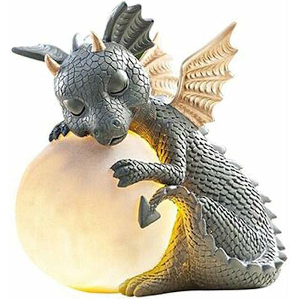 Dinosaurskulptur, Hagedrage Mediterende Statue Samleobjekt, C