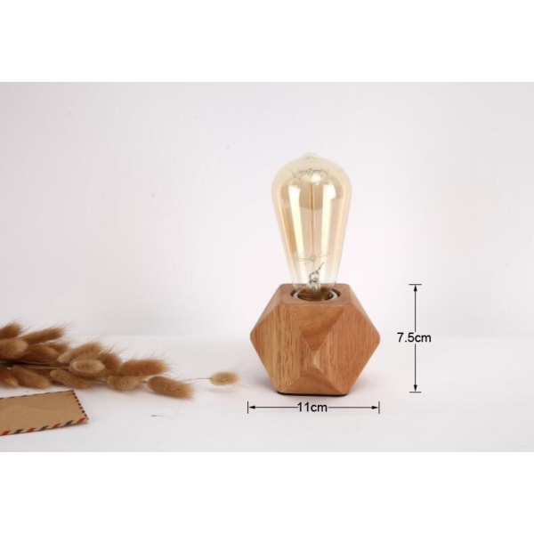 LED batteridriven vintage ljuslampa - industriell retrostil -