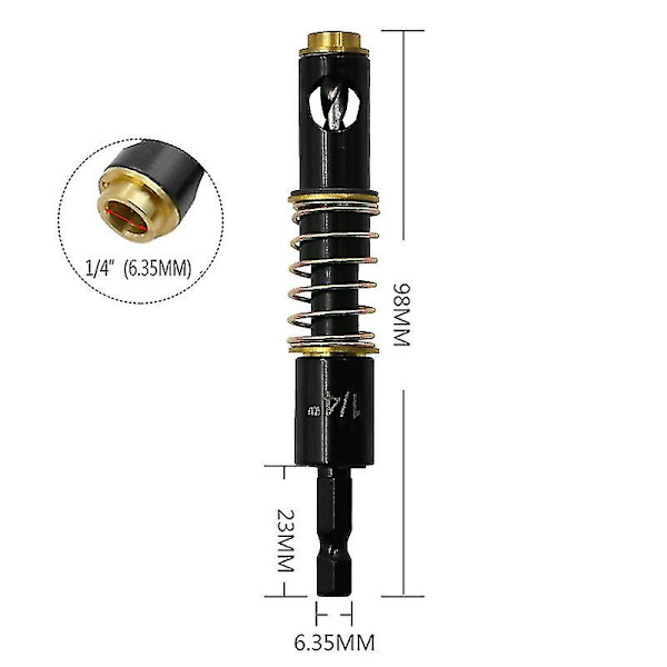 Set 5 mm 1/4 tum Självcentrerad styrskär skarp borr