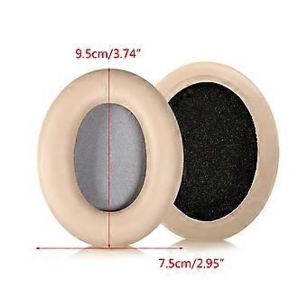 2-pack Proteinläder Öronkuddar för LS880NB WH950NB Hörlurar Bekväma Ersättningsöronkuddar Yunyanbai Yunyanbai
