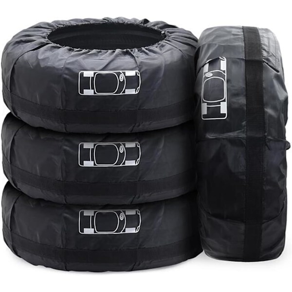 Paket med 4 bilreservdäck, 13-18" (diameter inom 66 cm) Wat