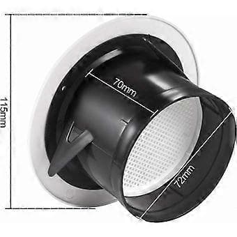 75mm Ventilationsmunstycke med Skyddsgaller - ABS (75mm)