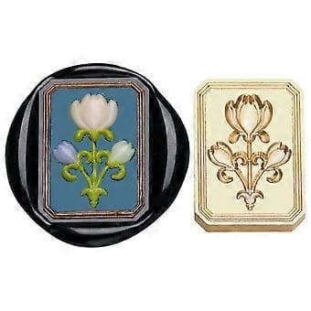 Blomsterforseglingsvoksstempel for julekonvolutter Bryllupsinvitasjoner Dekorasjoner Messinghode Gressvoksforseglingsstempel