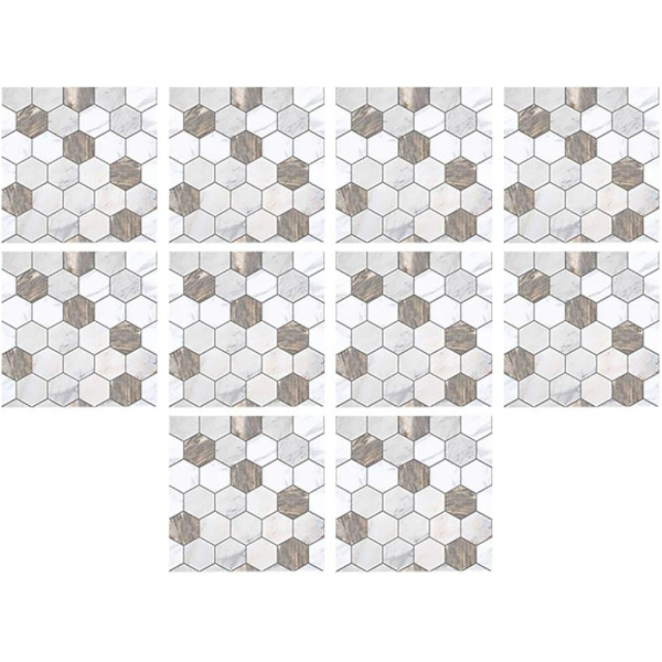 10*10cm Koristeet 100 kpl Marmorikuvioiset Laattatarrat DIY Seinätarra