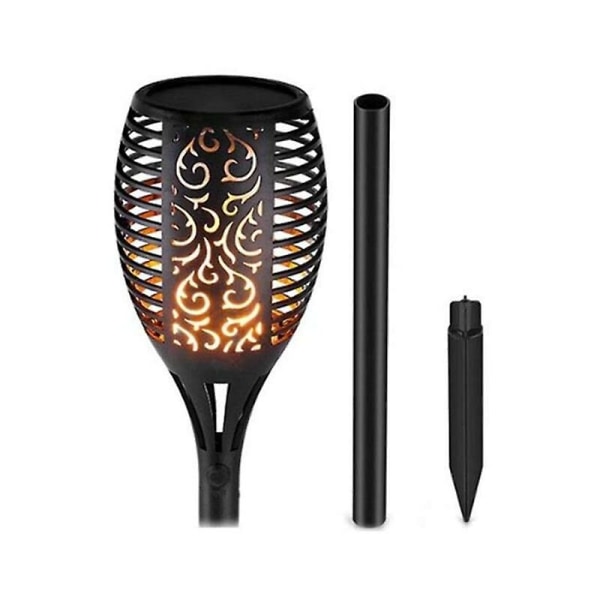 4 stk. 12 LED Solar Flamme Lys Utendørs, IP65 Vanntett Solar Gar