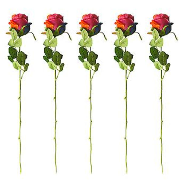 5 st Scenlayout DIY Ornament Simulerad Blomma DIY Hantverk Falsk Ros Dekoration