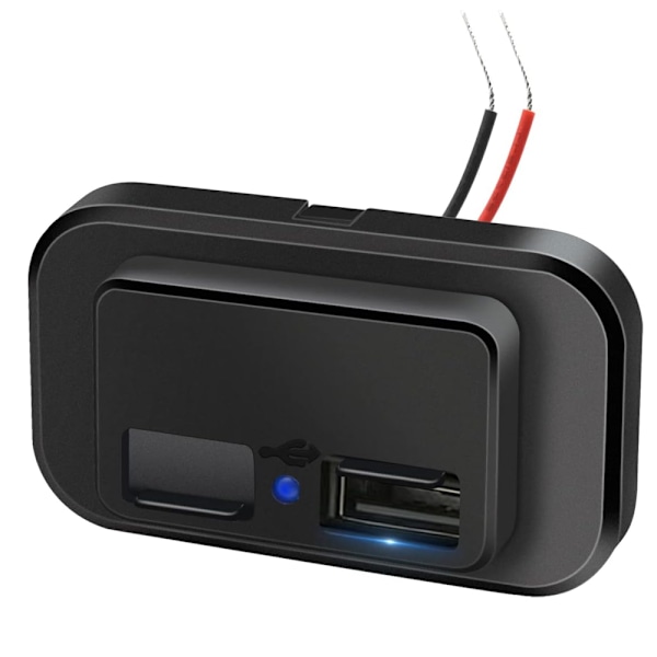 Dobbelt USB Billader Udtag, 4.8A-12V/24V USB Kontrolpanel, med B