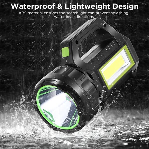 Taskulamppu LED Super Kirkas Taskulamppu Aurinko- ja USB-Latautuva LED-Hakulamppu 7 Valotilaa