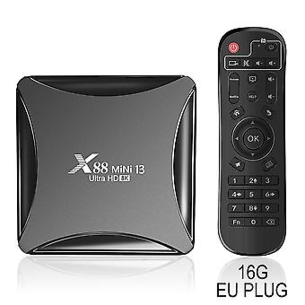 Liten Dual Band WIFI TV-box Multifunktionell Mediaspelare TV-box för Hem Sovrum (EU-kontakt 2g16g)