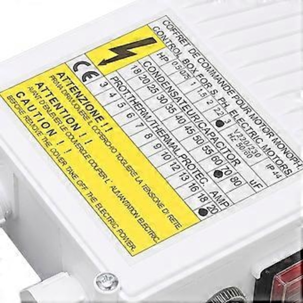 Kontrollbox för djupbrunnspump Hushåll 3.0HP Nedsänkbar strömbrytare 2.2KW 70uf 20A EU-kontakt 220V ( )