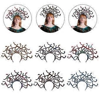 Mystisk antikk slangehodeplagg Kvalitets hodeplagg Unikt hodeplagg Halloween Cosplay Tilbehør for trendy damer plating