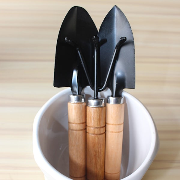 3 st Mini Set Växtkrukad Flower Gadget Trähand