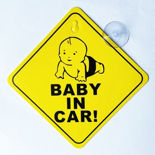2st (blixtmönster) Baby ombord skylt för bil, magnetisk bil