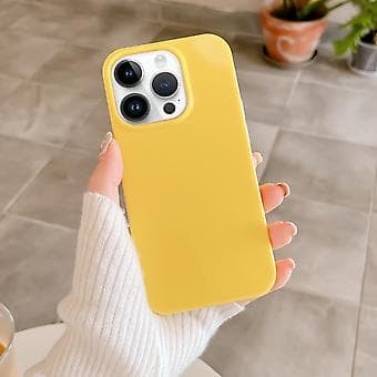 Støtsikkert TPU-telefondeksel i solid farge for iPhone 12 Pro Yellow