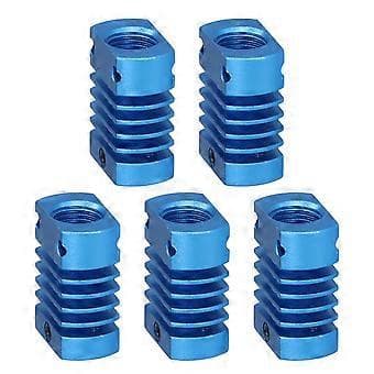 5 stk. 3D-printer køleplade radiator aluminiumslegering spredningsblok ekstruder MK10 E3DV6 ( )