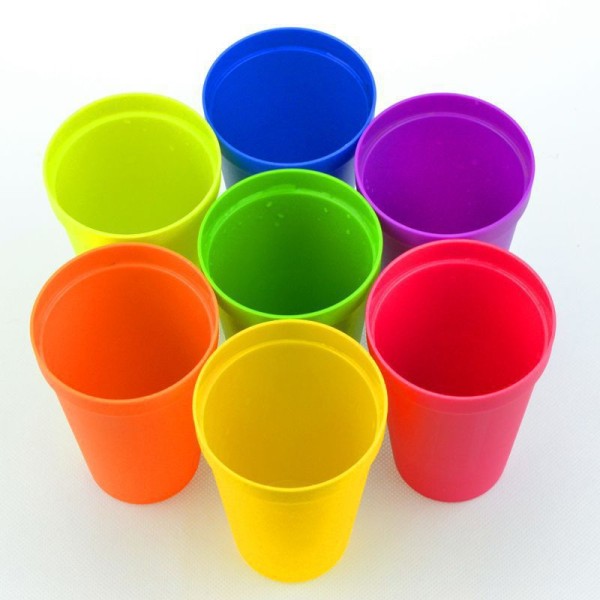 8 st plastmuggar Återanvändbara muggar, 601-700 ml dricksmuggar färgglada