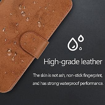 Retro 2 i 1 PU Læder Etui til iPhone 13 Brown