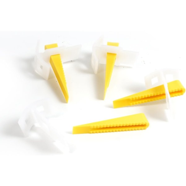 400 Plattnivelleringssystem - 200 Clips + 200 Kil Nivelleringsdistanser