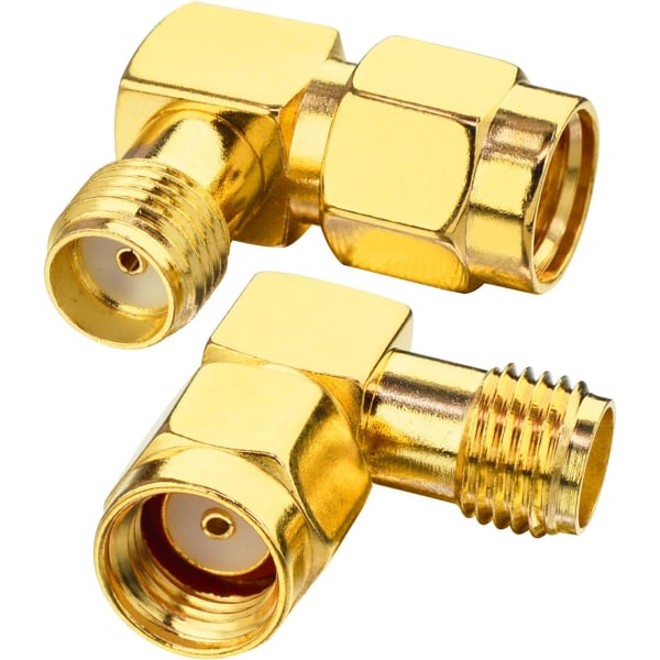 SMA RF koaxialadapter RP-SMA hane till SMA hona 90 grader höger