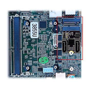 Høj effektivitet for M.2 A for Key + E for Key til SATA 3 Adapter med 2 SATA III
