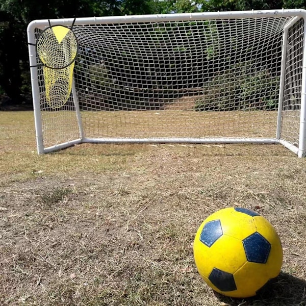 2 fodboldmål positionering træningshjælpenet, skydetræningsmål, fodboldtræningstilbehør, gul Yellow
