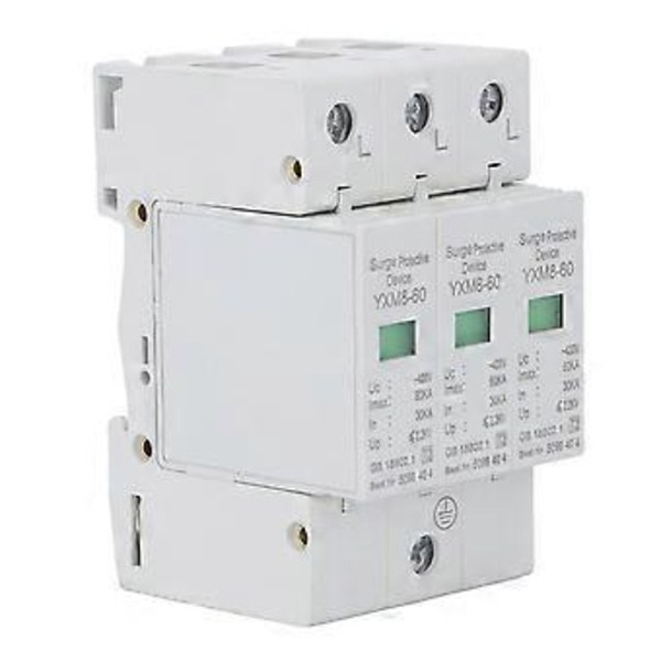3P Överspänningsskydd Flamskyddande PC-material Spänningskyddsbegränsare Modul 60KA 420V ( )