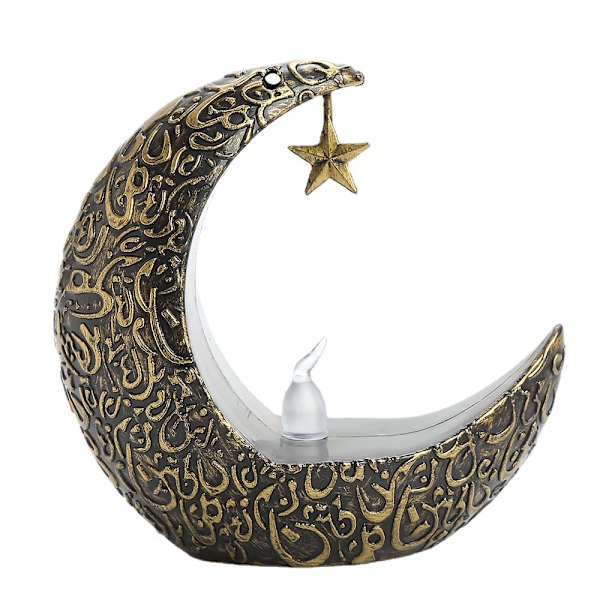 Antik kopparguld, 1 st Star Moon Ljusstake Mellanöstern