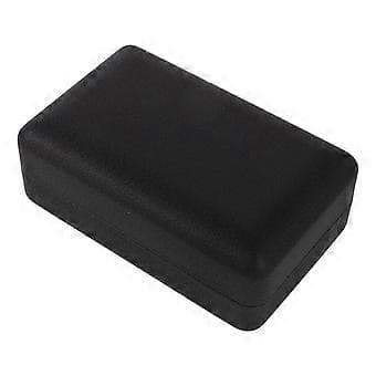 Litet smyckeskrin, bärbar smyckesorganisator för ringar, örhängen och accessoarer, resevänlig, rektangulär, svart, 1-pack