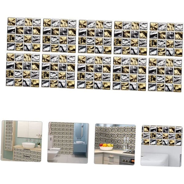 10 Stycken Simulerade Kakeldekaler Kakel Backsplash Kakeltrim Möbler