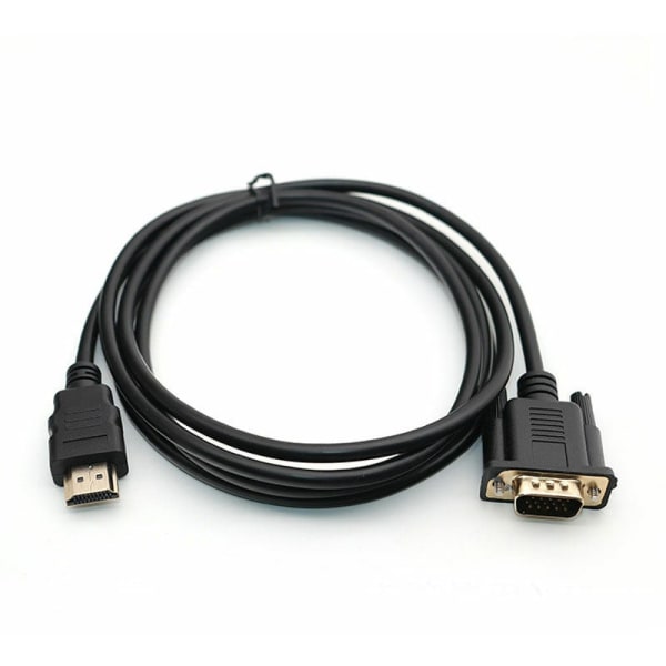 1080P HDMI til VGA Konverteringskabel HDMI til VGA Kabel 1.8m Adapter