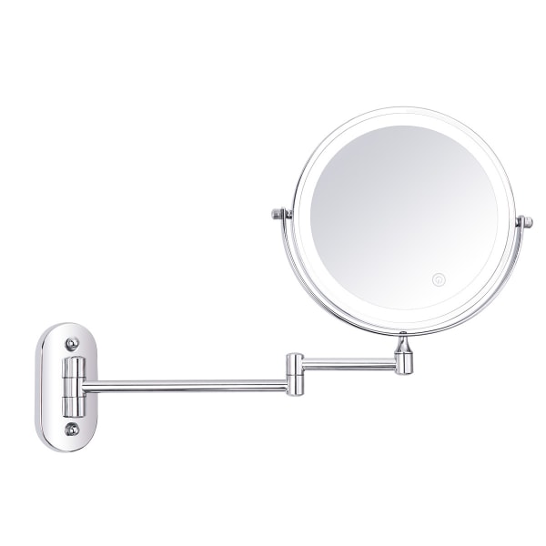 Väggspegel för sminkspegel förstoringsspegel LED-belysning