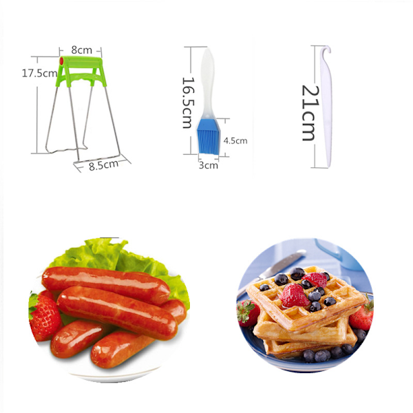 6-tums fritös tillbehör, inklusive kakform, bakplåt, grill, bakningsisoleringsmatta, borste fjärilsklämma, 10-delars set
