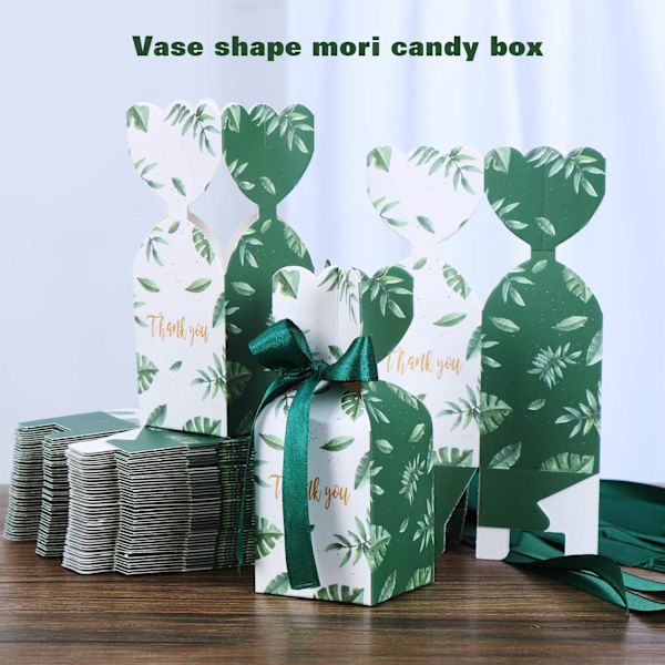 50 st vasformade pappersgodisaskar för bröllopsfest Favor Creat